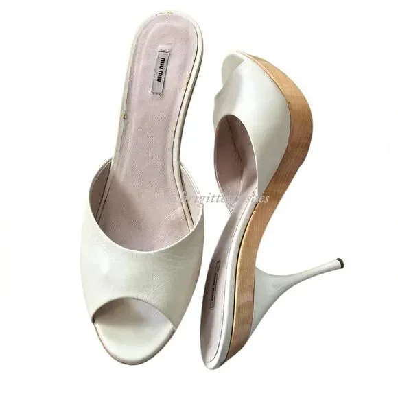 MIU MIU Patent Leather Peep Toe Heel - Picture 7 of 12